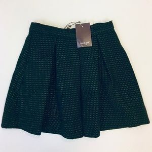 Imoga Black Heather Midnight Pleated Skirt